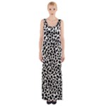 Zebra Skin, Vector Textures, White Black Background Thigh Split Maxi Dress