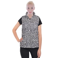 Zebra Skin, Vector Textures, White Black Background Women s Button Up Vest from ArtsNow.com