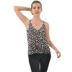 Zebra Skin, Vector Textures, White Black Background Chiffon Cami