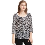 Zebra Skin, Vector Textures, White Black Background Chiffon Quarter Sleeve Blouse