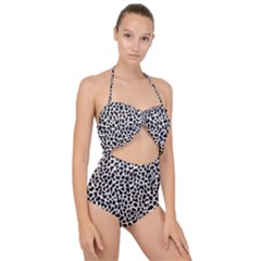 Scallop Top Cut Out Swimsuit 