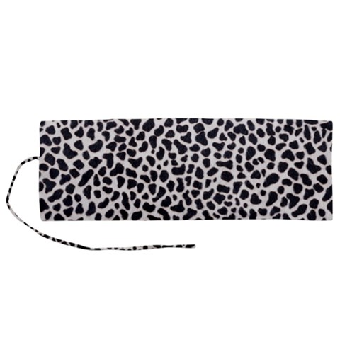 Zebra Skin, Vector Textures, White Black Background Roll Up Canvas Pencil Holder (M) from ArtsNow.com