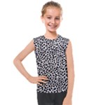 Zebra Skin, Vector Textures, White Black Background Kids  Mesh Tank Top