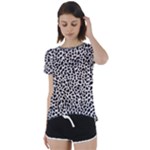 Zebra Skin, Vector Textures, White Black Background Short Sleeve Open Back T-Shirt