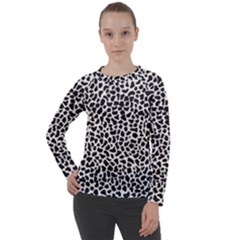 Zebra Skin, Vector Textures, White Black Background Women s Long Sleeve Raglan T