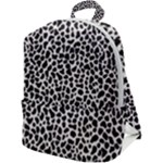 Zebra Skin, Vector Textures, White Black Background Zip Up Backpack