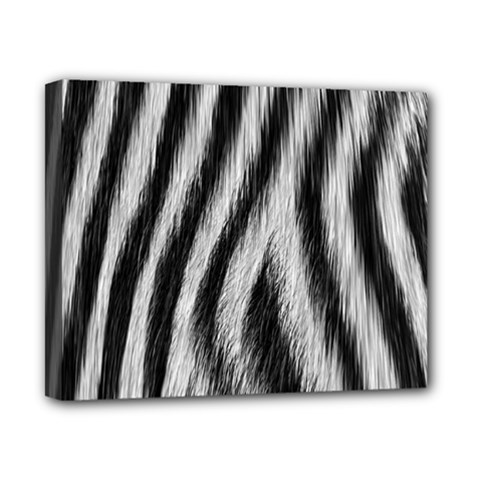 Zebra Texture, Zebra Wool, White Black Background Canvas 10  x 8  (Stretched) from ArtsNow.com