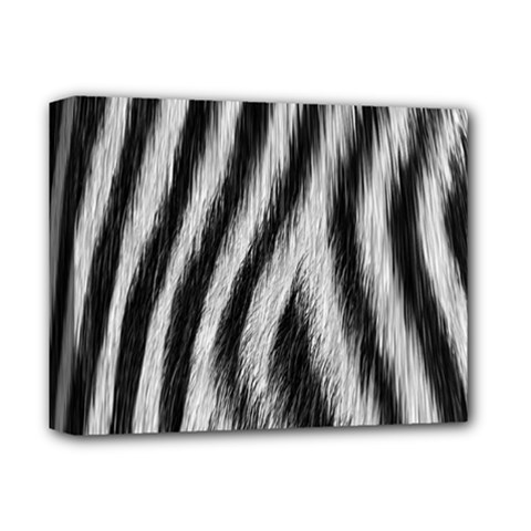 Zebra Texture, Zebra Wool, White Black Background Deluxe Canvas 14  x 11  (Stretched) from ArtsNow.com