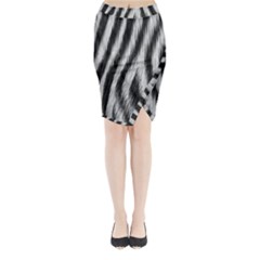 Zebra Texture, Zebra Wool, White Black Background Midi Wrap Pencil Skirt from ArtsNow.com