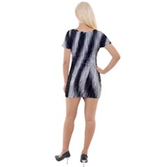 Short Sleeve Asymmetric Mini Dress 