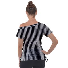 Off Shoulder Tie-Up T-Shirt 