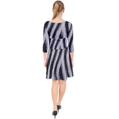 Quarter Sleeve Front Wrap Dress 