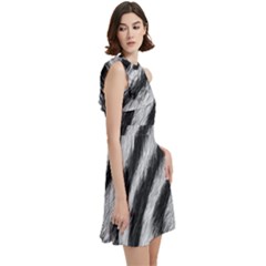 Cocktail Party Halter Sleeveless Dress With Pockets 