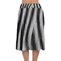 Velvet Flared Midi Skirt 