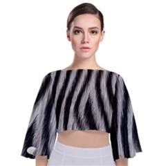 Tie Back Butterfly Sleeve Chiffon Top 