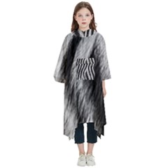 Zebra Texture, Zebra Wool, White Black Background Kids  Hooded Rain Ponchos from ArtsNow.com