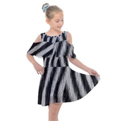 Kids  Shoulder Cutout Chiffon Dress 