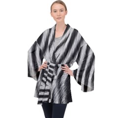 Long Sleeve Velvet Kimono  