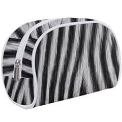 Zebra Texture, Zebra Wool, White Black Background Make Up Case (Large) from ArtsNow.com