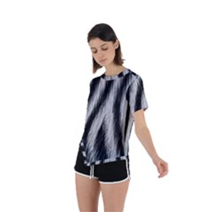 Asymmetrical Short Sleeve Sports T-Shirt 