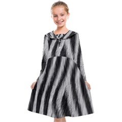 Zebra Texture, Zebra Wool, White Black Background Kids  Midi Sailor Dress from ArtsNow.com