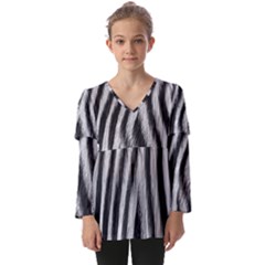 Kids  V Neck Casual Top 