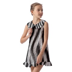 Kids  Pilgrim Collar Ruffle Hem Dress 