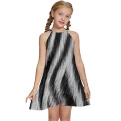 Kids  Halter Collar Waist Tie Chiffon Dress 