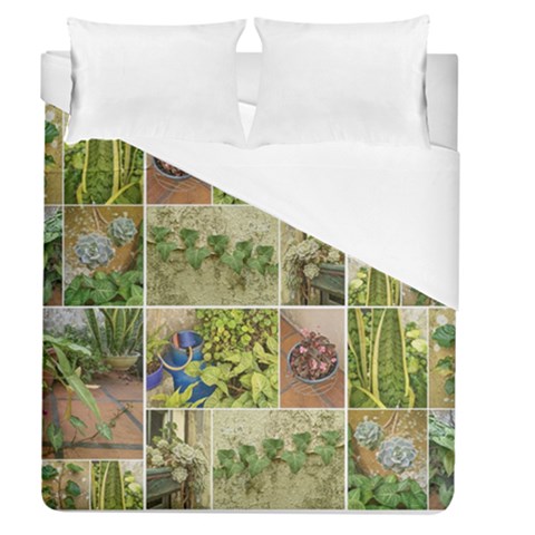 Garden Sanctuary Photo Collage Print Duvet Cover (Queen Size) from ArtsNow.com