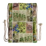 Garden Sanctuary Photo Collage Print Drawstring Bag (Large)