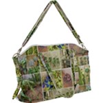 Garden Sanctuary Photo Collage Print Canvas Crossbody Bag