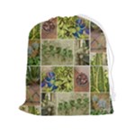 Garden Sanctuary Photo Collage Print Drawstring Pouch (2XL)