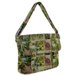 Garden Sanctuary Photo Collage Print Buckle Messenger Bag