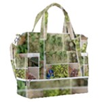 Garden Sanctuary Photo Collage Print Sports Shoulder Bag with Shoes Compartment