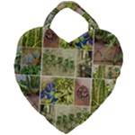 Garden Sanctuary Photo Collage Print Giant Heart Shaped Tote