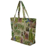 Garden Sanctuary Photo Collage Print Zip Up Canvas Bag