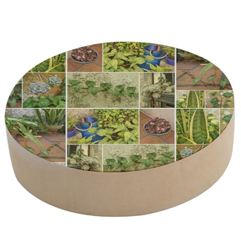 Garden Sanctuary Photo Collage Print Wooden Bottle Opener (Round) from ArtsNow.com