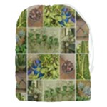 Garden Sanctuary Photo Collage Print Drawstring Pouch (3XL)