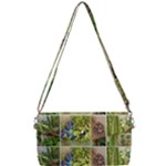 Garden Sanctuary Photo Collage Print Removable Strap Clutch Bag