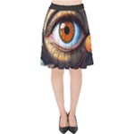 Eye of the Universe (AI) Velvet High Waist Skirt