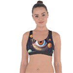 Eye of the Universe (AI) Cross String Back Sports Bra