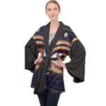 Eye of the Universe (AI) Long Sleeve Velvet Kimono 