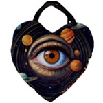 Eye of the Universe (AI) Giant Heart Shaped Tote