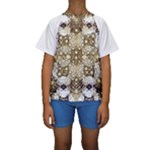 Opulent Essence Print Kids  Short Sleeve Swimwear