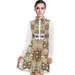 Opulent Essence Print Long Sleeve Chiffon Shirt Dress