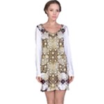 Opulent Essence Print Long Sleeve Nightdress