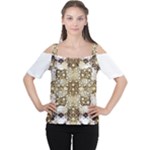 Opulent Essence Print Cutout Shoulder T-Shirt