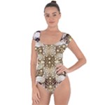 Opulent Essence Print Short Sleeve Leotard 