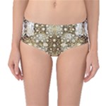 Opulent Essence Print Mid-Waist Bikini Bottoms