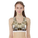 Opulent Essence Print Sports Bra with Border